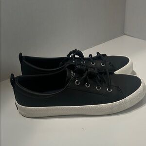 Sperry Black Sneakers with White Soles / Like New